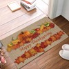 Happy Thanksgiving Front Door Mat Indoor Entrance, Pumpkin Maple Leaf