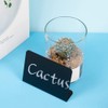 5Pcs Acrylic Mini Chalkboard Signs, 100mmx75mm L-Shaped Erasable Small Blackboard