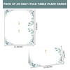 Gihyan Baptism Table Place Card, Gold Foil Greenery Tent Style