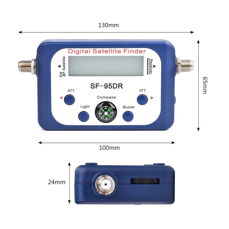 JZK SF-95DR Digital Satellite Finder, LCD Display Screen Satellite Signal