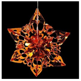 40cm Star Foil Garland - Christmas Hanging Decoration Wall Ceiling Xmas Deco (Copper)