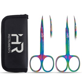 Professional Cuticle Scissors, Stainless Steel Manicure Scissors, Multi-Purpose Small Eyebrow, Cuticles, Dead Skin, Eyebrows, and Eyelashes for Women and Men (Set of Nail & Cuticle)