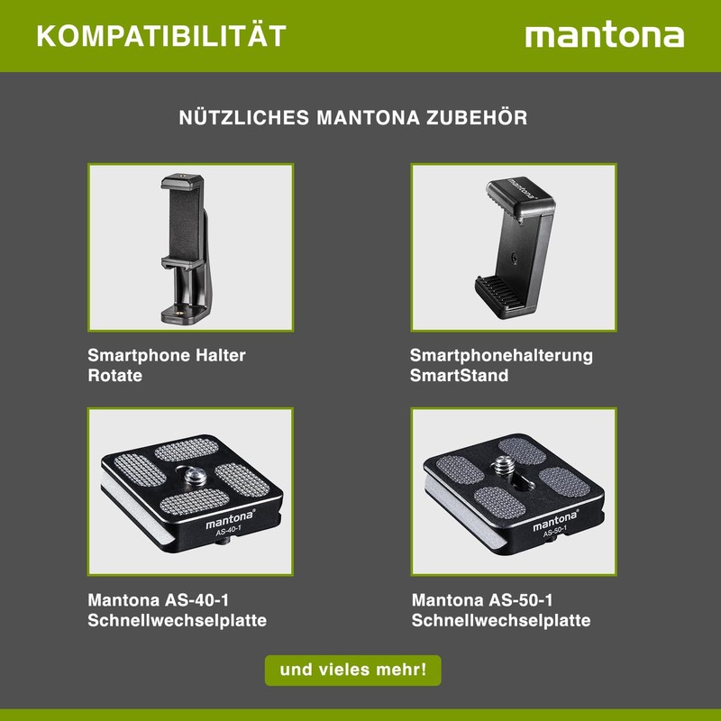 Mantona Kaleido 21185 Mini Photo/Table/Travel Tripod with Ball Head with