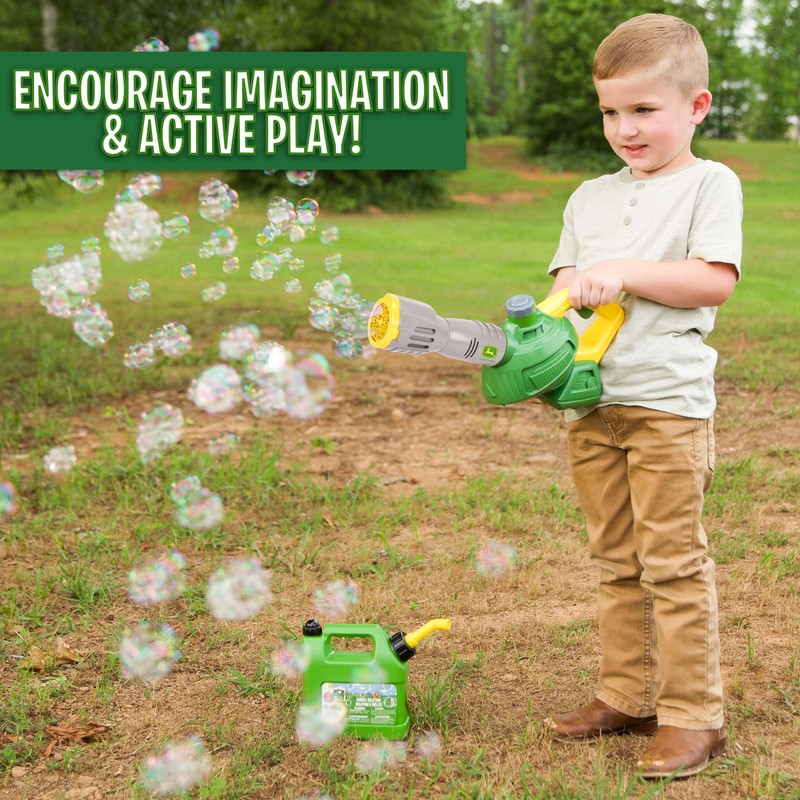 John Deere Bubble Leaf Blower Toy for Kids Includes 24oz