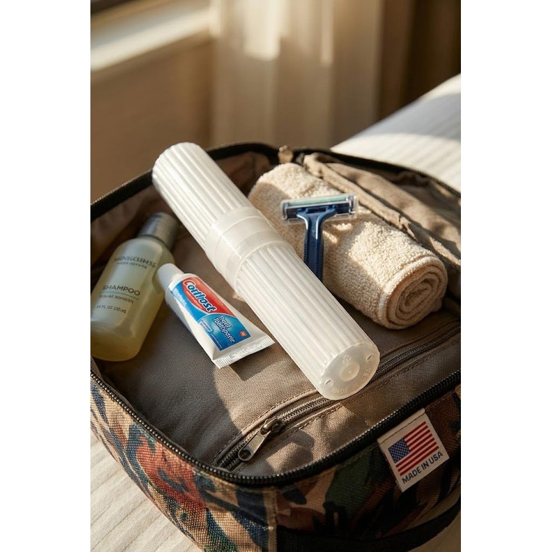 American Comb Toothbrush Holder (White) - Made in The USA.