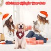 Formal Tuxedo Bandana Collar - Red Plaid Dog Christmas Costume