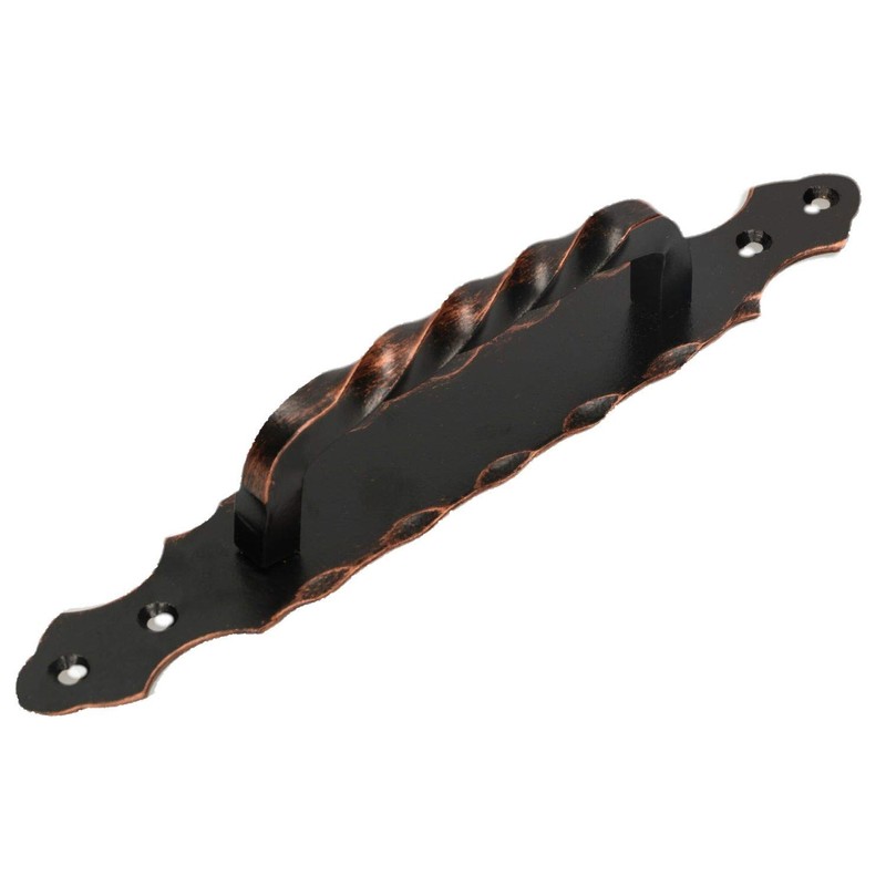 KOTARBAU® Door Handle 290 mm Copper Black Wrought Iron Door