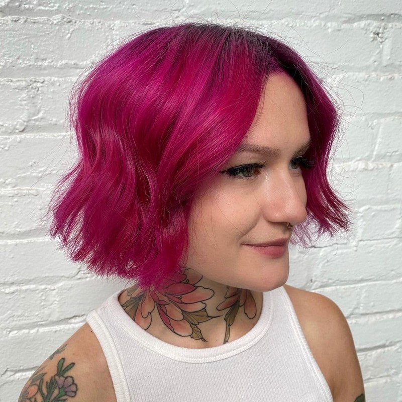 Crazy Color Vibrant Cyclamen Semi-Permanent Duo Hair Dye. Highly Pigmented