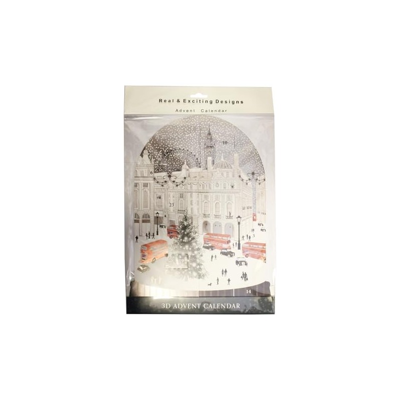 3D Christmas Advent Calendar with 24 Windows - London