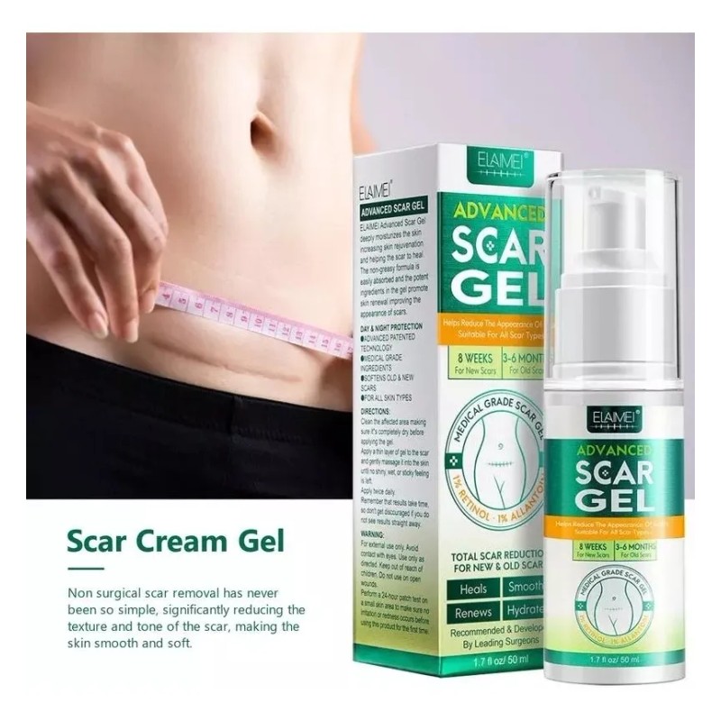 Kit Cicatrices Scar Gel/parche Abdominoplastia, Cirugía 1.5m Neutra