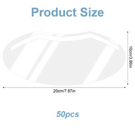 Pack of 50 Transparent Shower Face Protection, Shower Plastic Face Protection, Shower Face Eye Protection, Disposable Haircut Eye Protection, Plastic, 20 x 10 cm, for Hair Cutting, Colouring Eye