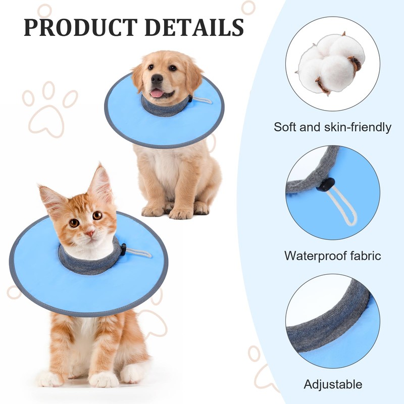 Cat Cone Collar Soft, Cat Recovery Collar to Stop Licking,