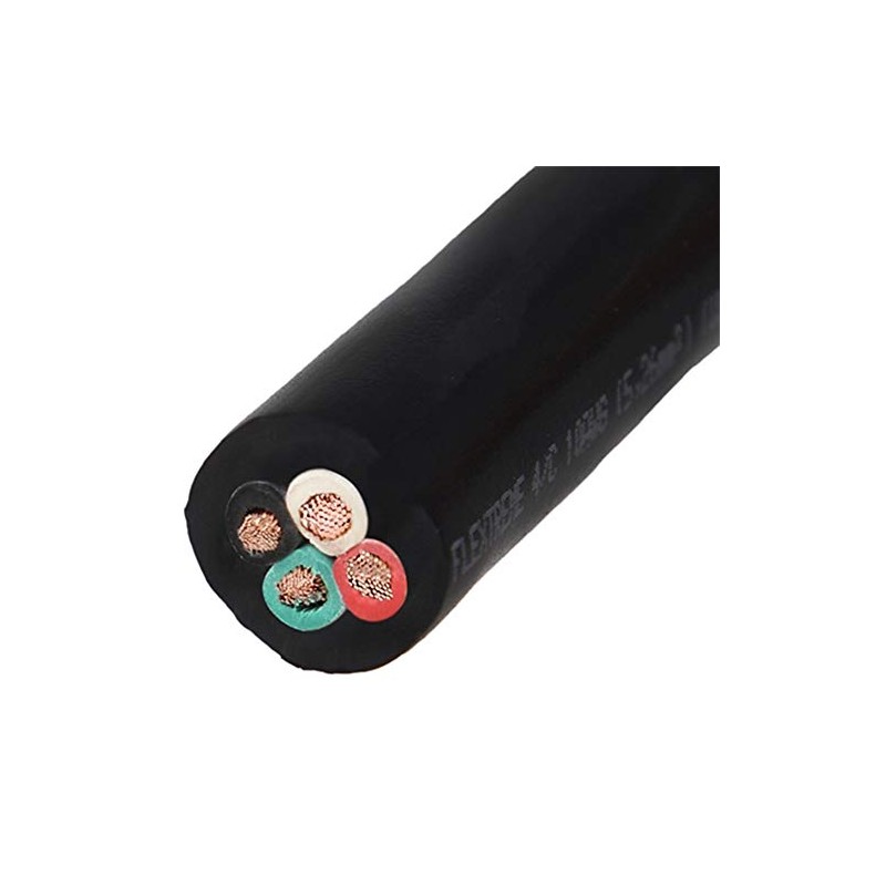 10/4 Bulk Cable 10 Foot - SOOW Jacket, 30 Amps,