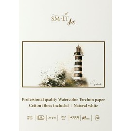 SM.LT AS-10(250) ST/PRO Watercolour Pad, 20 x 28 cm, Consisting of 10 Sheets, 250 g/m²