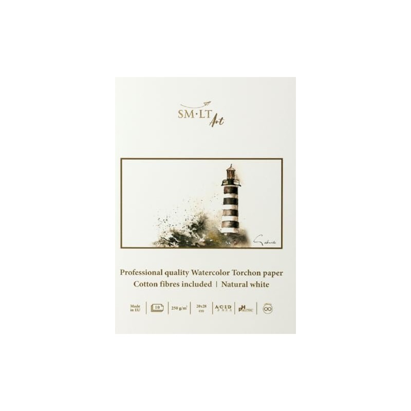 SM.LT AS-10(250) ST/PRO Watercolour Pad, 20 x 28 cm, Consisting