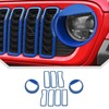 JeCar 9pcs Blue Angry Bird Style Headlight Covers & Grill