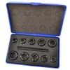 10pc Nut Style Bolt Twist Socket/Wheel Lock Nut Remover/Extractor Set