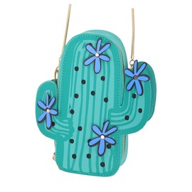 TOVINANNA Retro Mini Cactus Crossbody Bag Small Shoulder Purse Fashionable Vivid Color One Shoulder Design for Women Casual Dating Camping Work