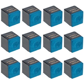 Kichvoe 12pcs Pool Cue Chalk Set, Deep Green, 2.5cm Pool Chalk Cubes for Clubs Bars Home