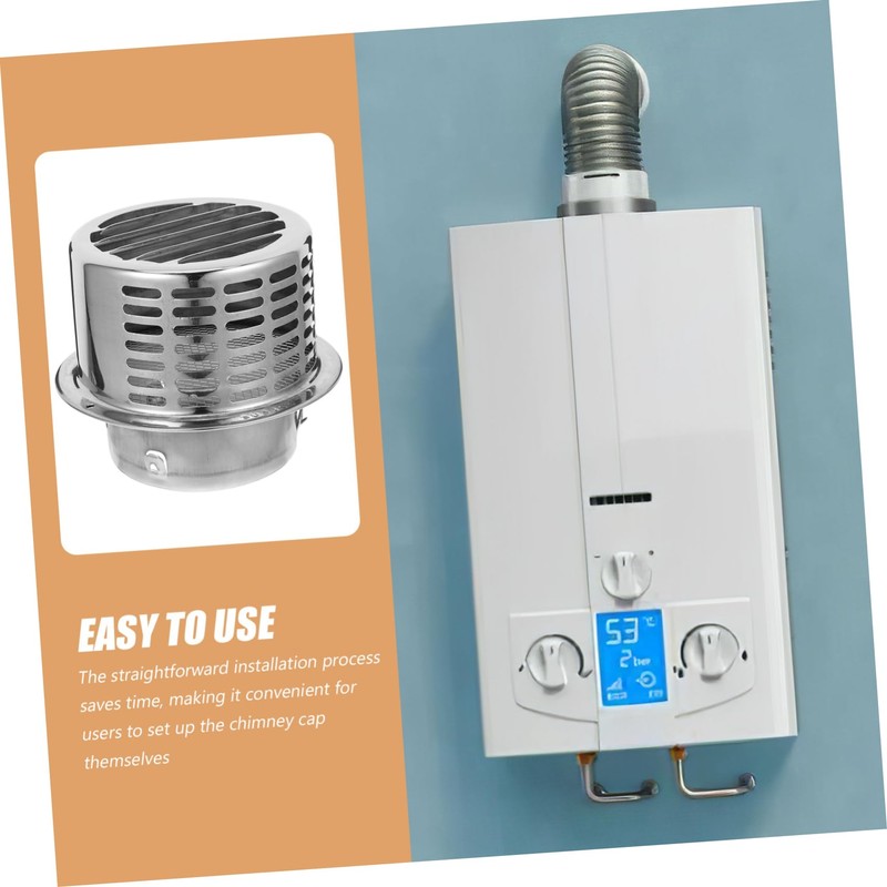 BESPORTBLE Outside Chimney Cap Stainless Steel Chimney Flue Cap Efficient