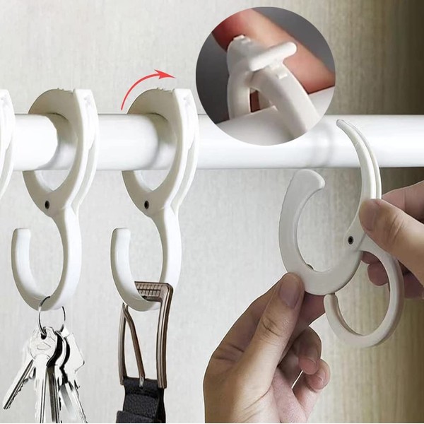 Forahome S-Shaped Hooks, Shedding Prevention, Set of 6, S-Shaped Hooks,
