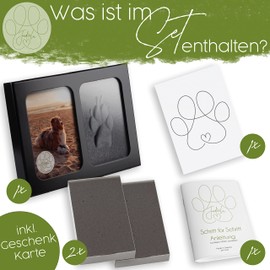 Jadiela Paw Print Set, Dog or Cat 3D Picture Frame, Dog Paw Print Gift, Made in Germany