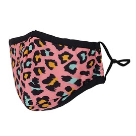 Washable Reusable 3 Layers Cotton Cloth - Pink - Leopard Print, One Size Fits Most