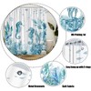 Coastal Seahorse Shower Curtain Nautical Fish Coral Seashell Starfish Beach