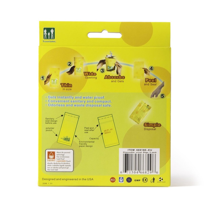 TravelJohn Vomit Bags - 5-Pack