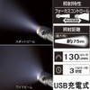 GENTOS(ジェントス) USB充電式懐中電灯 ネクセラ 【明るさ130ルーメン 実用点灯3時間】 NEX-971R