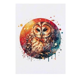 'Tawny Owl' Temporary Tattoo - Water Resistant, Skin-Safe, Non-Toxic Transfer (TO00073791)