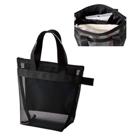 SACHIHARE Spa Bag, Gym Bag, Hot Spring Bag, Drainage, Mesh Material, Black, Men's, Women's, Small, Compact