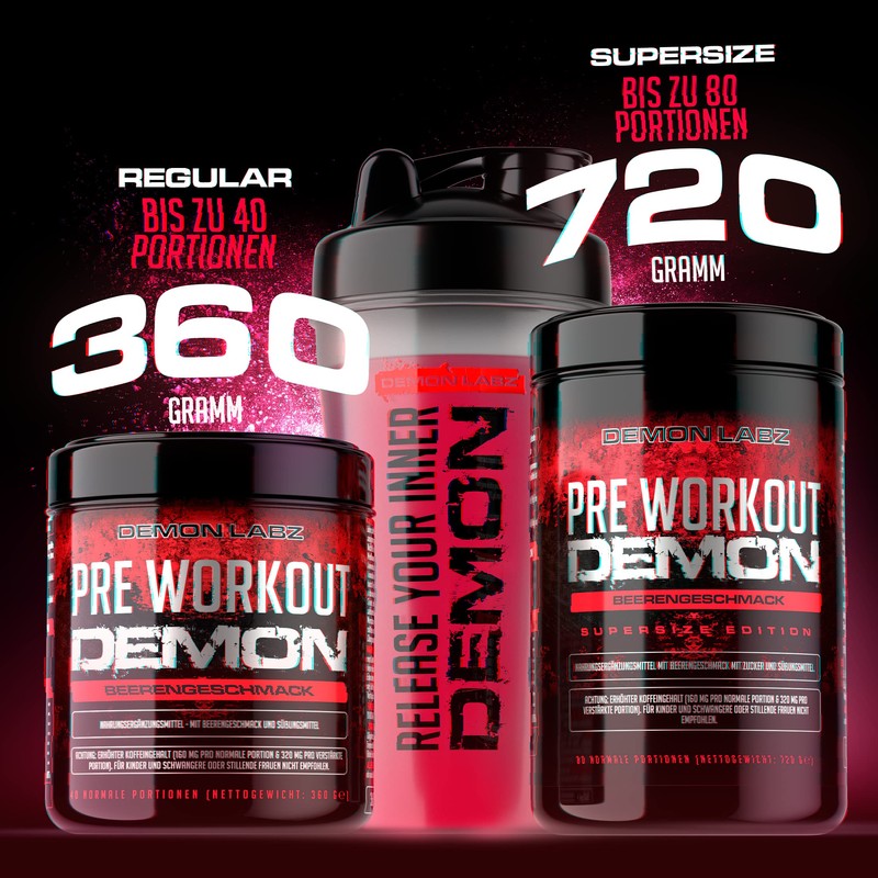 Pre Workout Beast Hardcore Pre Workout Booster with Caffeine, Creatine