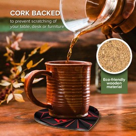 1 x Heart Coaster - Name Hanna Gamer Black Red Video Game Letter Lettering Initial Cork Backed MDF Glossy Tea Coffee Accessory #274151