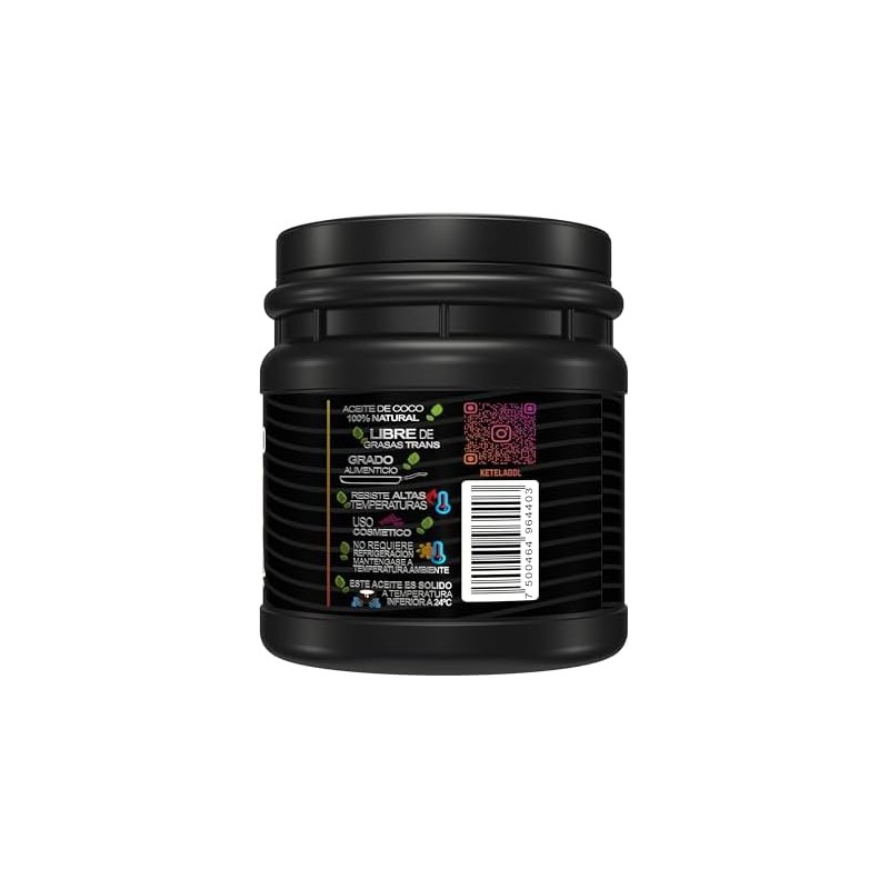 Aceite de Coco 1 Kilo, Kosher, Vegano, Keto, Marca Ke´tela