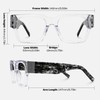 Zeelool Retro Square Eyeglasses Frame for Men with Non-prescription Clear