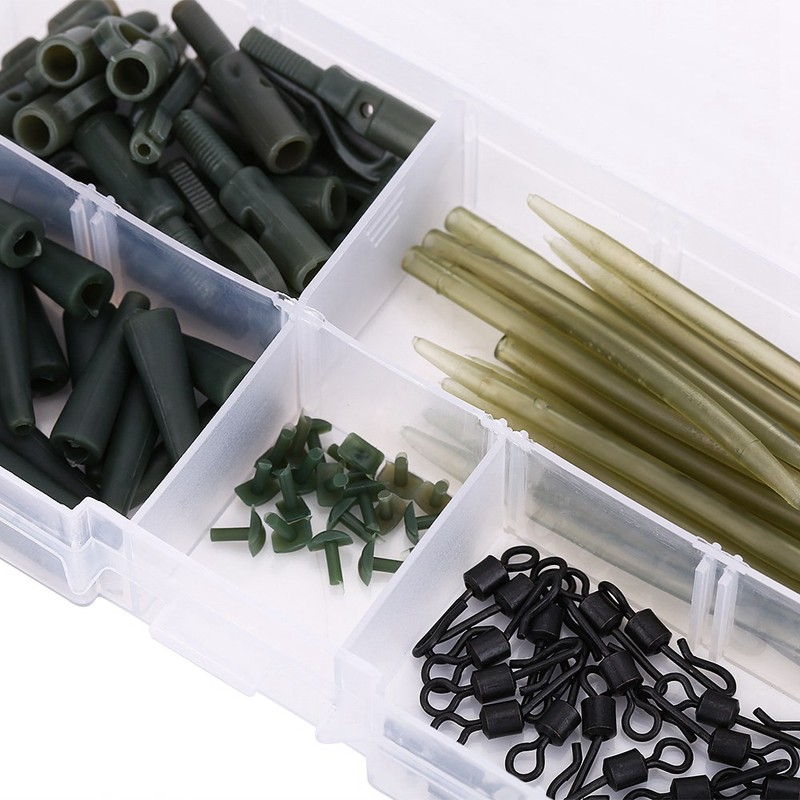 Carp Fishing Tackle Set Safety Lead Cips Tail Tubes Sleeves