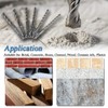 Bestgle 6 Pcs SDS Plus Drill Bit Set, Carbide Tipped
