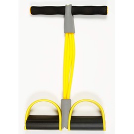 VOANZO Abdominal Muscle Trainer Fitness Rally Pedal Puller Sit-Up Trainer Latex Pull Rope Fitness Equipment Abdominal Trainer Sport Quad Leg Rope (Yellow)