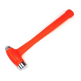 Stark USA 32oz Dead Blow Hammer Dual Head - 2-Pounds Ball Peen Blow Striking Flat Pein Non-Slip Handle, Orange