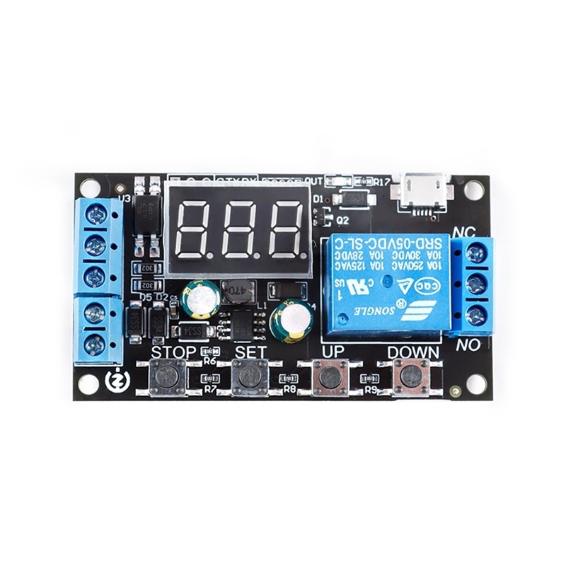 JESSINIE ZK-TD2 5-30V Timer Relay Module with LED Display, Multi-Function