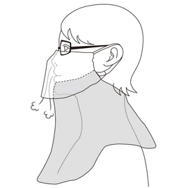 Marufuku Yakenu Standard Face Mask, UV Protection Mask, 560 , , , blk,