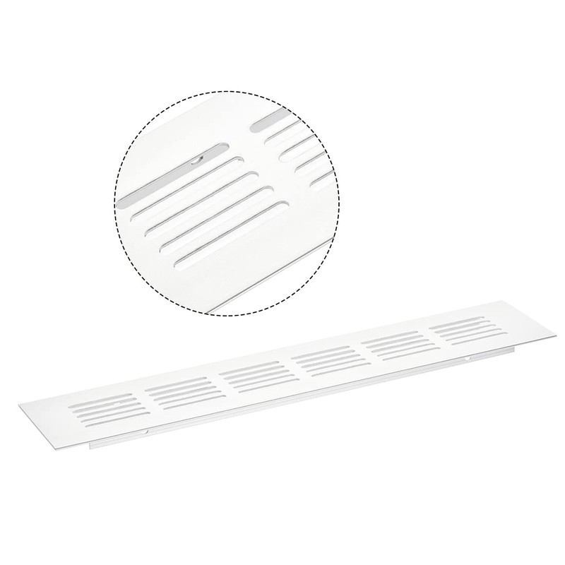 sourcing map Rectangle Shape Ventilation Grille Aluminum Alloy Louvered Air
