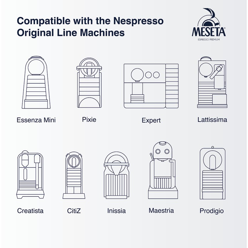 100 Nespresso Compatible Meseta Intenso Coffee Capsules 100 Capsules of