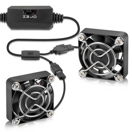 WDERAIR 40mm x 10mm Mini USB DC 5V Brushless Case Cooling Fan High Speed for 3D Printer Fan Upgrade Electronic Equipment Helmet Cooling Ventilation Cooler 2-Pack