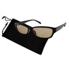 Mukojima PY1227-2 Sunglasses UV Protection Lens, Light Fox-Shaped, Sepia x