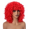 PORSMEER Red Curly Wigs for Women Synthetic Hair Natural Loose