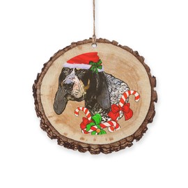 CafePress Bluetick Coonhound Christmas Rustic Wood Ornament, 2.75"x2.5"