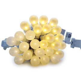 Christmas Lights , Outdoor Globe String Lights 50 Count LED with G15 Berry Glass Bulbs ETL Certified Warm White String Lights for Christmas Tree,Garland,Home,Patio, Wedding,Party,Festival Decor