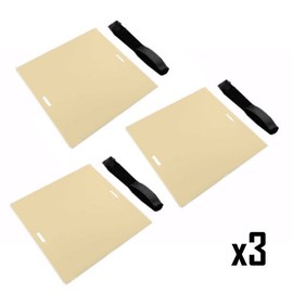 3 Pieces of Premium Tattoo Practice Skin with Arm Leg Strap 6" x 6"